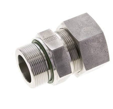 38S & M48x2 Stainless Steel Straight Cutting Fitting with Male Threads 315 bar FKM ISO 8434-1