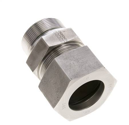 38S & M48x2 Stainless Steel Straight Cutting Fitting with Male Threads 315 bar FKM ISO 8434-1