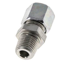 8L & R1/4'' Zink plated Steel Straight Cutting Fitting with Male Threads 315 bar ISO 8434-1 [2 Pieces]