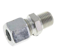 10L & R1/4'' Zink plated Steel Straight Cutting Fitting with Male Threads 315 bar ISO 8434-1 [2 Pieces]