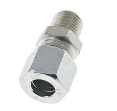 10L & R1/4'' Zink plated Steel Straight Cutting Fitting with Male Threads 315 bar ISO 8434-1 [2 Pieces]