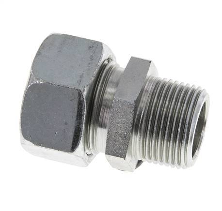 Racor de corte recto de acero galvanizado 22L y R3/4'' con rosca macho 160 bar ISO 8434-1