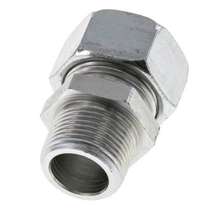 Racor de corte recto de acero galvanizado 22L y R3/4'' con rosca macho 160 bar ISO 8434-1