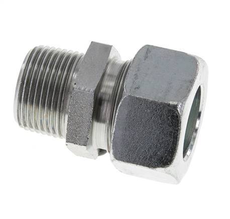 Racor de corte recto de acero galvanizado 22L y R3/4'' con rosca macho 160 bar ISO 8434-1