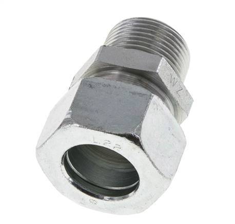 Racor de corte recto de acero galvanizado 22L y R3/4'' con rosca macho 160 bar ISO 8434-1