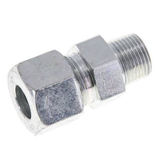 12S & R3/8'' Zink plated Steel Straight Cutting Fitting with Male Threads 630 bar ISO 8434-1 [2 Pieces]
