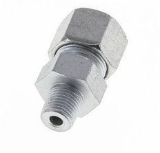 Racor de corte recto de acero galvanizado 12S y R1/4'' con rosca macho 630 bar ISO 8434-1