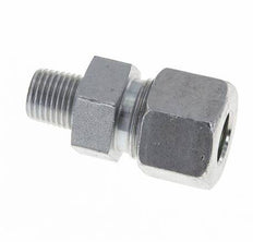 Racor de corte recto de acero galvanizado 12S y R1/4'' con rosca macho 630 bar ISO 8434-1