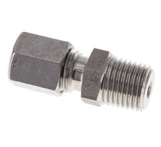 Racor de corte recto de acero inoxidable 6L y R1/4'' con rosca macho 315 bar ISO 8434-1