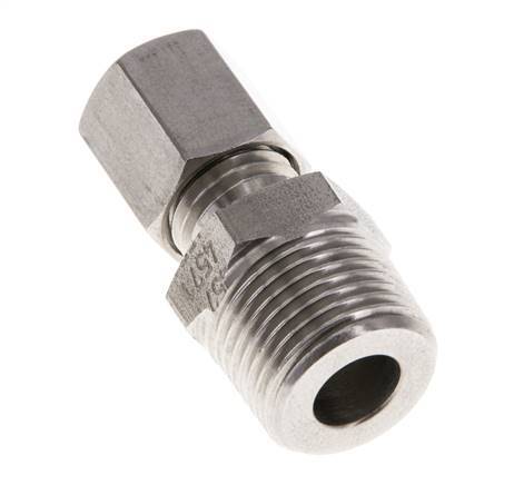 Accesorio de corte recto de acero inoxidable 6L y R3/8'' con rosca macho 315 bar ISO 8434-1