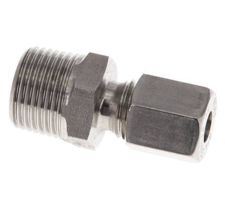 Accesorio de corte recto de acero inoxidable 6L y R3/8'' con rosca macho 315 bar ISO 8434-1