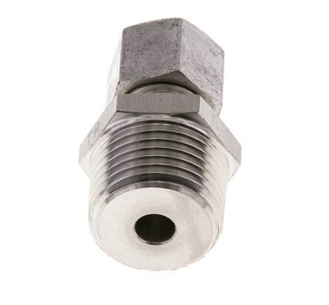 Racor de corte recto de acero inoxidable 8L y R1/2'' con rosca macho 315 bar ISO 8434-1