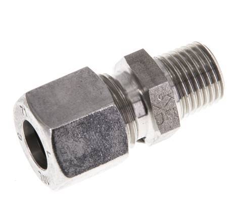 Racor de corte recto de acero inoxidable 10L y R1/4'' con rosca macho 315 bar ISO 8434-1