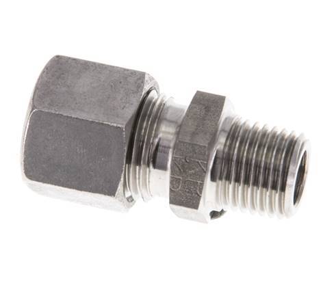 Racor de corte recto de acero inoxidable 10L y R1/4'' con rosca macho 315 bar ISO 8434-1