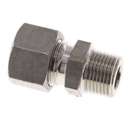 Racor de corte recto de acero inoxidable 12L y R3/8'' con rosca macho 315 bar ISO 8434-1