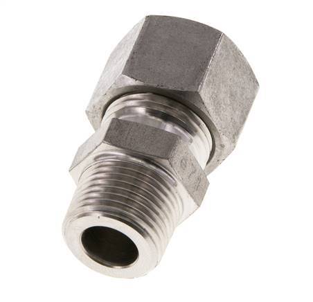Racor de corte recto de acero inoxidable 12L y R3/8'' con rosca macho 315 bar ISO 8434-1