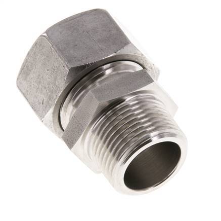 Accesorio de corte recto de acero inoxidable 22L y R3/4'' con rosca macho 160 bar ISO 8434-1