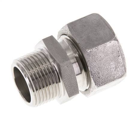 Accesorio de corte recto de acero inoxidable 22L y R3/4'' con rosca macho 160 bar ISO 8434-1