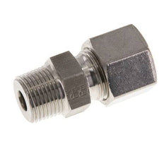 Racor de corte recto de acero inoxidable 10L y R3/8'' con rosca macho 630 bar ISO 8434-1