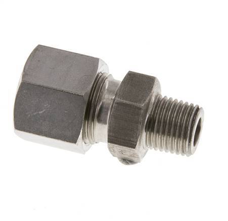 Racor de corte recto de acero inoxidable 10L y R1/4'' con rosca macho 630 bar ISO 8434-1
