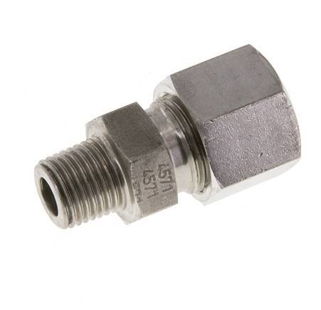 Racor de corte recto de acero inoxidable 10L y R1/4'' con rosca macho 630 bar ISO 8434-1