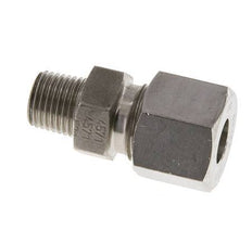 Racor de corte recto de acero inoxidable 10L y R1/4'' con rosca macho 630 bar ISO 8434-1