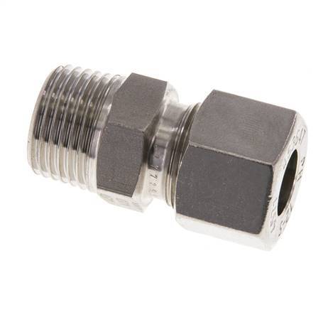 Accesorio de corte recto de acero inoxidable 12L y R1/2'' con rosca macho 630 bar ISO 8434-1