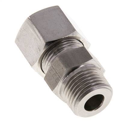 Accesorio de corte recto de acero inoxidable 14S y R1/2'' con rosca macho 630 bar ISO 8434-1