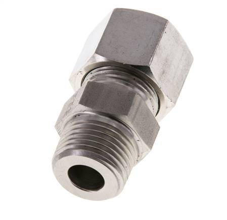Accesorio de corte recto de acero inoxidable 14S y R1/2'' con rosca macho 630 bar ISO 8434-1