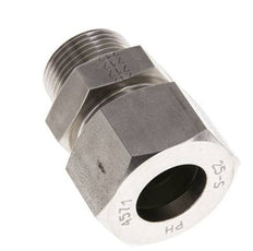 Accesorio de corte recto de acero inoxidable de 25L y R1'' con rosca macho 400 bar ISO 8434-1