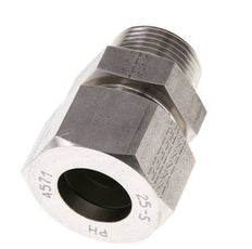 Accesorio de corte recto de acero inoxidable de 25L y R1'' con rosca macho 400 bar ISO 8434-1