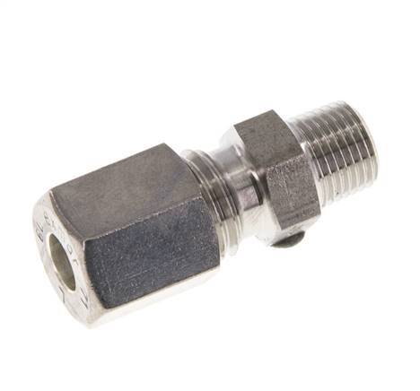 Racor de compresión recto de acero inoxidable 6L y R1/8'' con rosca macho 315 bar ISO 8434-1