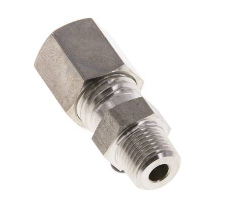Racor de compresión recto de acero inoxidable 6L y R1/8'' con rosca macho 315 bar ISO 8434-1