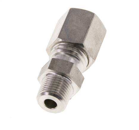 Racor de compresión recto de acero inoxidable 6L y R1/8'' con rosca macho 315 bar ISO 8434-1