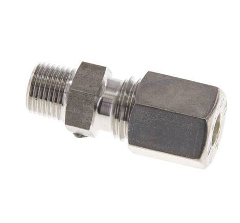 Racor de compresión recto de acero inoxidable 6L y R1/8'' con rosca macho 315 bar ISO 8434-1