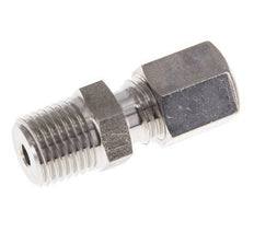 Racor de compresión recto de acero inoxidable 6L y R1/4'' con rosca macho 315 bar ISO 8434-1