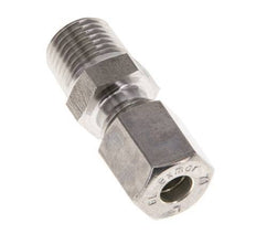 Racor de compresión recto de acero inoxidable 6L y R1/4'' con rosca macho 315 bar ISO 8434-1