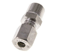 Racor de compresión recto de acero inoxidable 6L y R1/4'' con rosca macho 315 bar ISO 8434-1