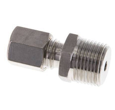 Racor de compresión recto de acero inoxidable 6L y R3/8'' con rosca macho 315 bar ISO 8434-1