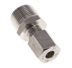 Racor de compresión recto de acero inoxidable 6L y R3/8'' con rosca macho 315 bar ISO 8434-1