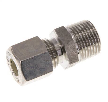 Racor de compresión recto de acero inoxidable 8L y R3/8'' con rosca macho 315 bar ISO 8434-1