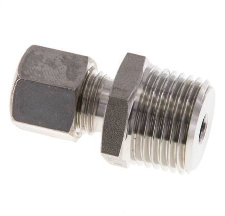 Racor de compresión recto de acero inoxidable 8L y R1/2'' con rosca macho 315 bar ISO 8434-1