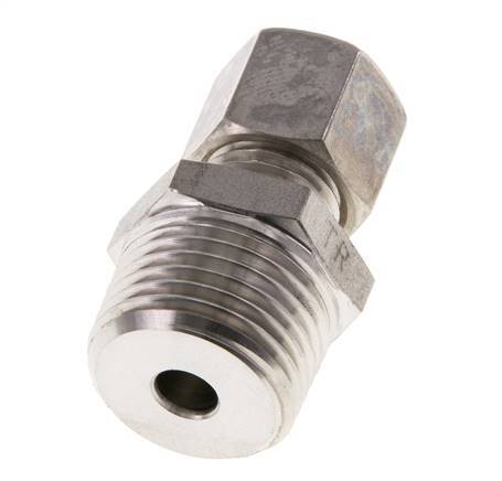 Racor de compresión recto de acero inoxidable 8L y R1/2'' con rosca macho 315 bar ISO 8434-1