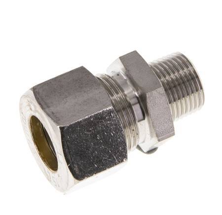 Racor de compresión recto de acero inoxidable 15L y R3/8'' con rosca macho 315 bar ISO 8434-1