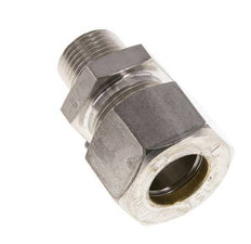 Racor de compresión recto de acero inoxidable 15L y R3/8'' con rosca macho 315 bar ISO 8434-1