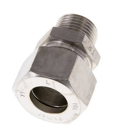 Racor de compresión recto de acero inoxidable 18L y R1/2'' con rosca macho 315 bar ISO 8434-1