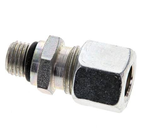 10L y UNF 7/16''-20 Racor de corte recto de acero galvanizado con rosca macho 315 bar ISO 8434-1