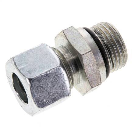 12L y UNF 3/4''-16 Racor de corte recto de acero galvanizado con rosca macho 315 bar ISO 8434-1
