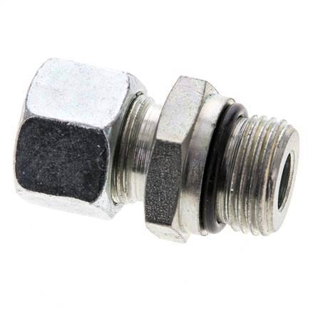 12L y UNF 3/4''-16 Racor de corte recto de acero galvanizado con rosca macho 315 bar ISO 8434-1