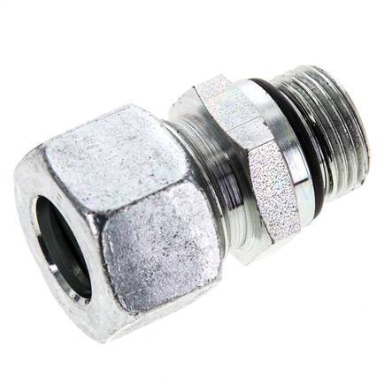 15L y UNF 3/4''-16 Racor de corte recto de acero galvanizado con rosca macho 315 bar ISO 8434-1